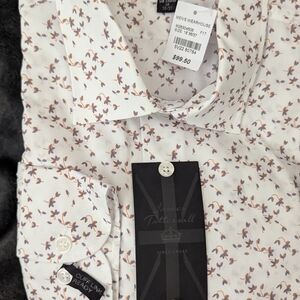 Men's Wearhouse White Floral Dress Shirt